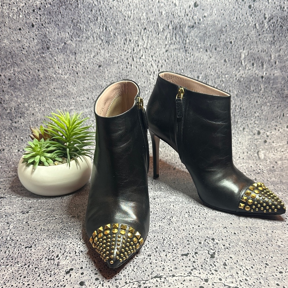 Gucci Ankle Boots w/ Gold Studs Size 38